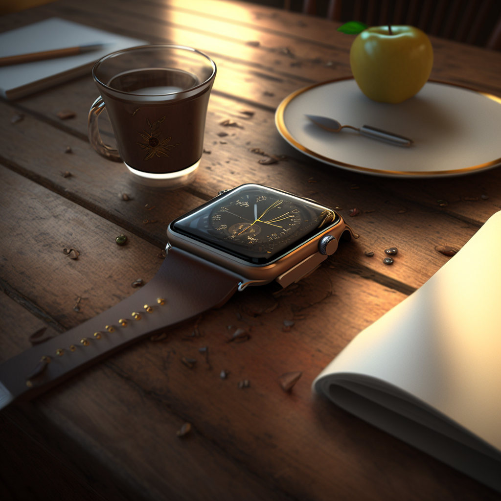 Apple Watch и чашка кофе